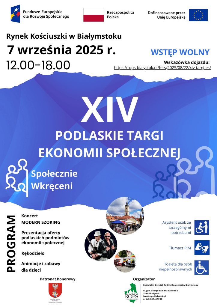 Plakat 14 Targów Ekonomii Społecznej.